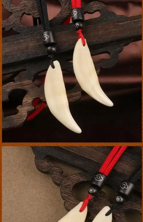 椛凡真黑狗牙吊坠狼牙吊坠男大獒牙项链女挂坠狗牙齿儿童宝宝情侣挂件