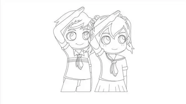 简笔画怎么画小学生敬礼致敬简笔画教程步骤图片简笔画作品完成图1