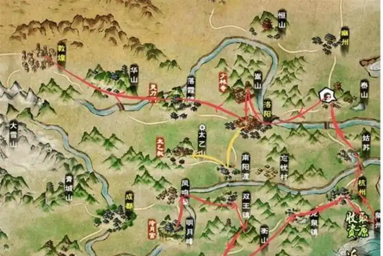 烟雨江湖地图资源收集路线攻略