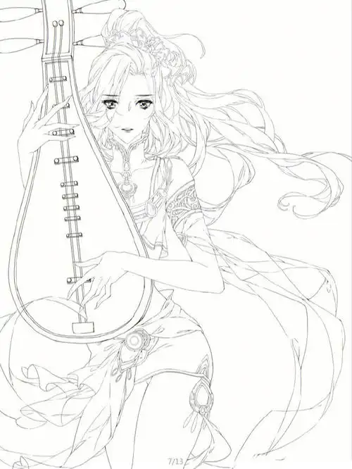 古风唯美线稿喜欢古风的姐妹们冲啊