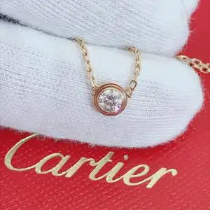 cartier/卡地亚 lgers 女士大号玫瑰金项链 18分钻石 女款吊坠