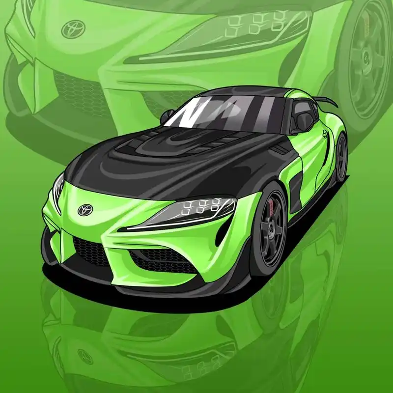 手绘改装车头像——jdm才是最终归宿 jdm玩外观,gdm玩性能,是不是这样