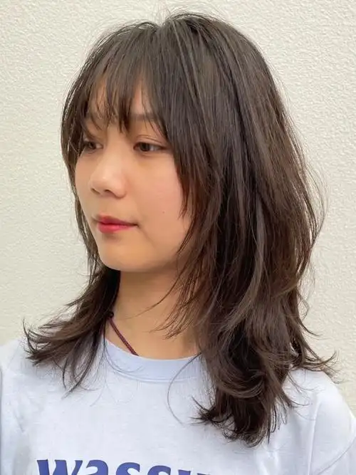 高层次碎发 圆脸方脸女生救命98发型