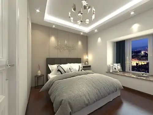 主卧室效果图_简单的理想作品_3d场景建筑_朱峰社区作品展示