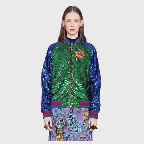 gucci高级定制 闪亮亮棒球服外套 市场价格:$nt6531 本站特价:$nt3842