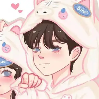 高清q版手绘情侣头像图片 真人卡通情侣头像超萌一对图片大全