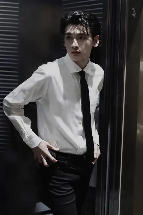 翟潇闻大背头#今晚的大帅哥翟潇闻谁能不说绝白衬衫 黑领带 大背头