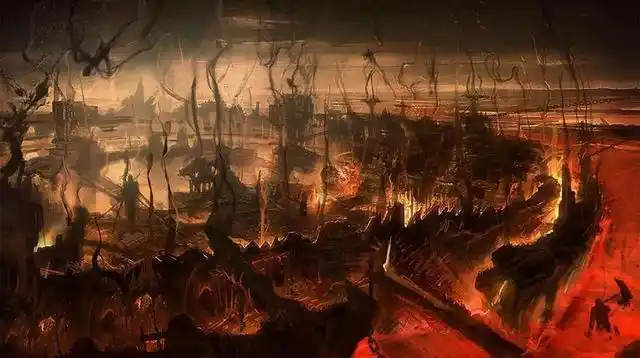 冥界是没有太阳的,所有阴沉,黑暗的东西都在此处聚集.