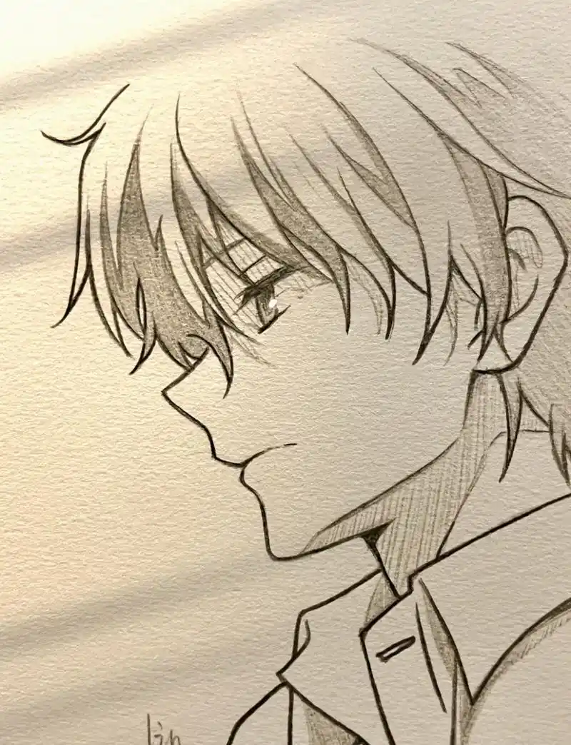 少年的你.95折木奉太郎过程图#铅笔画 #绘画过程 #折木奉 - 抖音