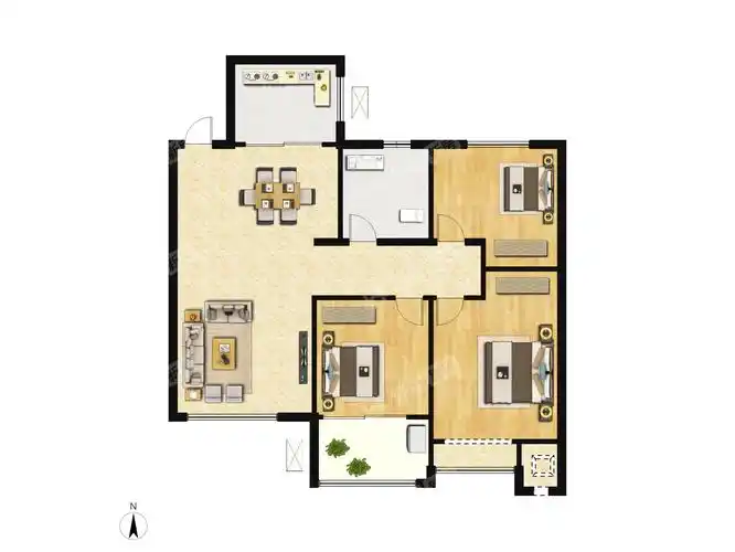 中康明德府楼盘-3室户-户型图