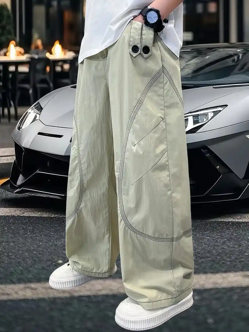 男童裤子夏季薄款宽松2025中大童休闲韩版长裤洋气儿童夏款洋