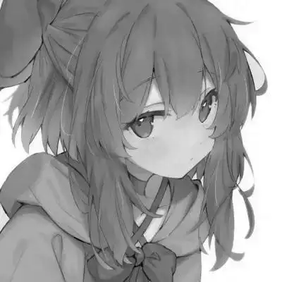 动漫女生头像黑白漫画图片
