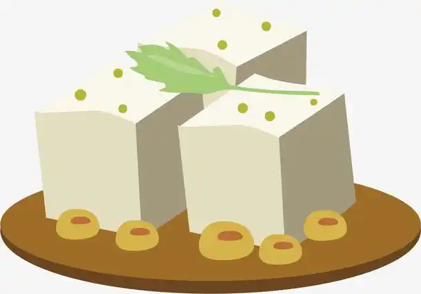 卡通创意白豆腐装饰插画