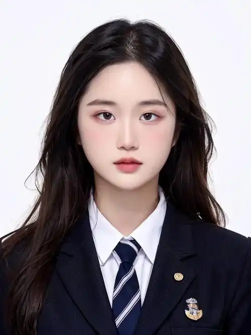 绝了6015很难不爱的韩式女高证件照.