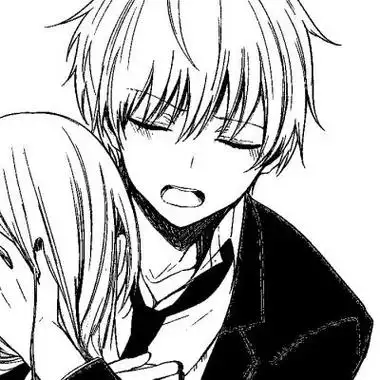 漫画情侣头像黑白系