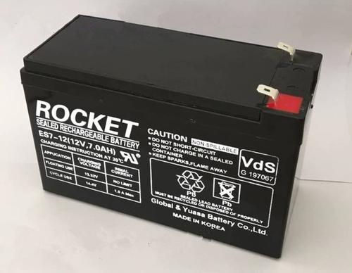 火箭蓄电池es7-12 12v7ah 铅酸免维护蓄电池 照明 电梯 消防包邮