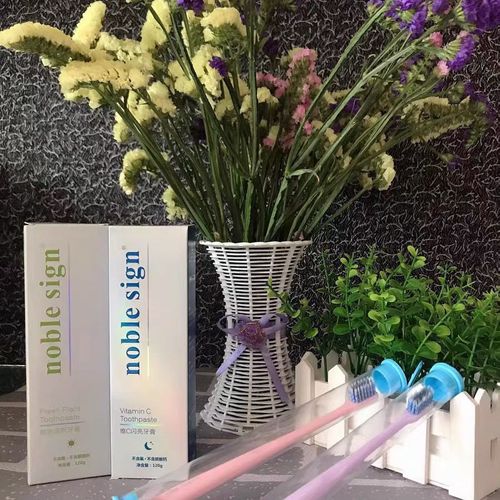 贵族符号牙膏早晚套装植物清新牙膏不含氟 不含碳酸钙牙龈两支装