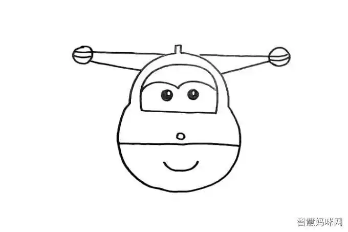 乐迪飞机简笔画