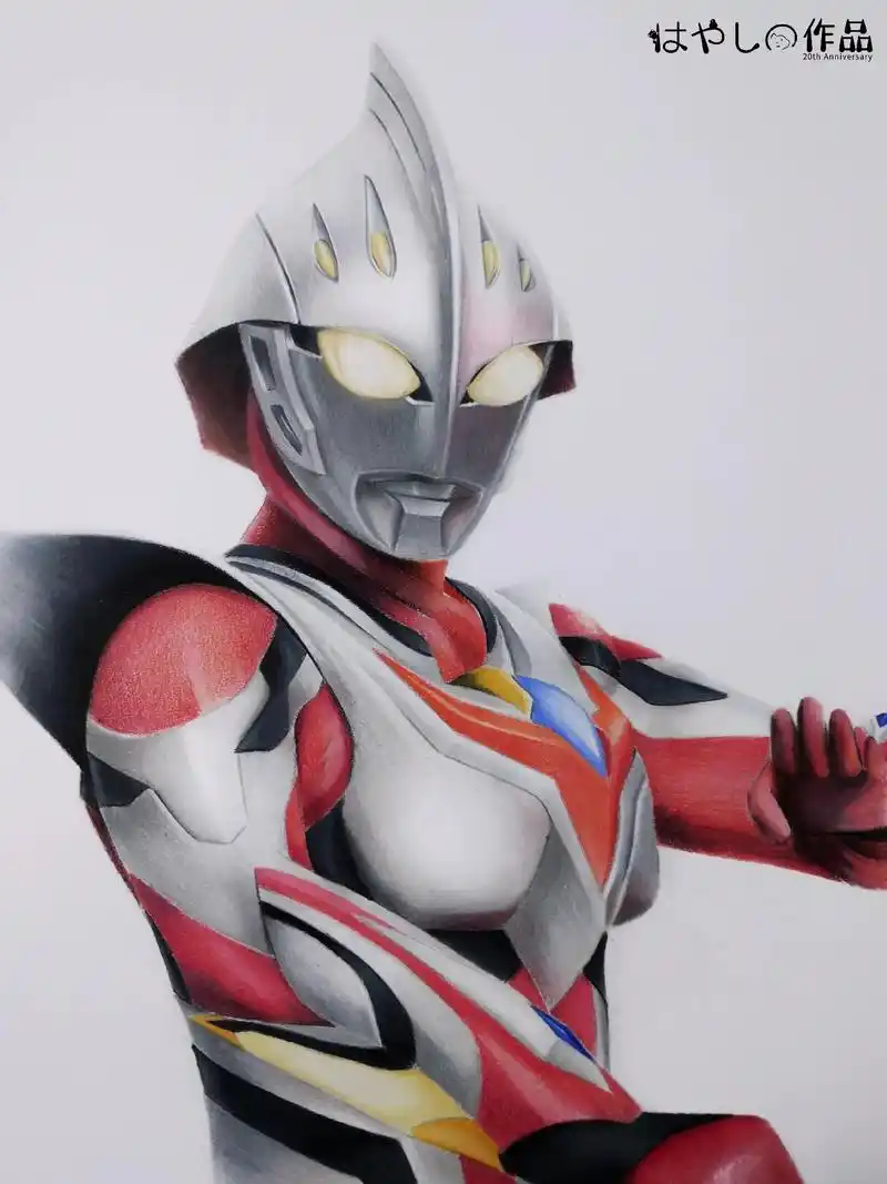 彩铅奈克瑟斯奥特曼(准哥红)#彩铅 #奈克瑟斯奥特曼 #特摄 - 抖音