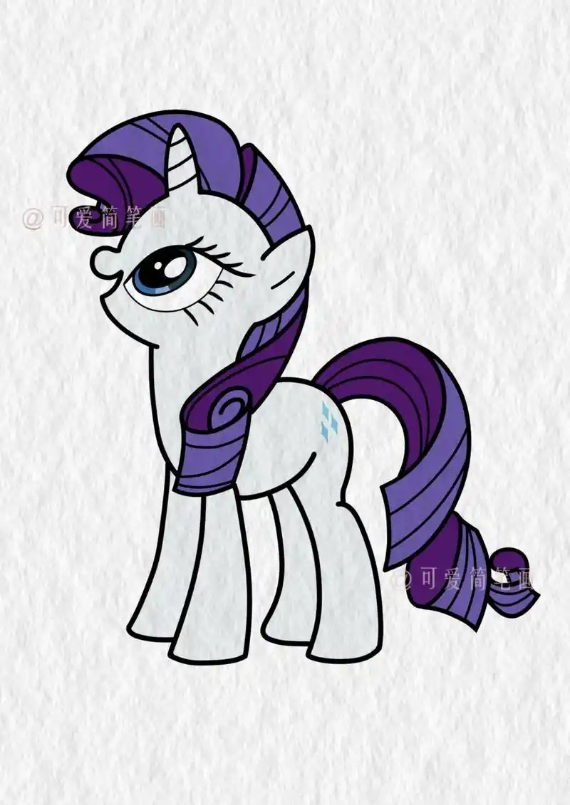 今天画小马宝莉—珍奇,步骤详细,一起来画吧! #小 - 抖音