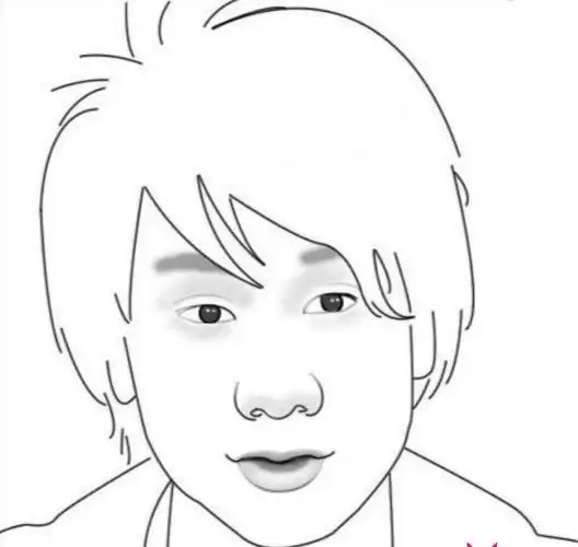 林俊杰简笔画卡通