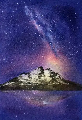 水彩星空