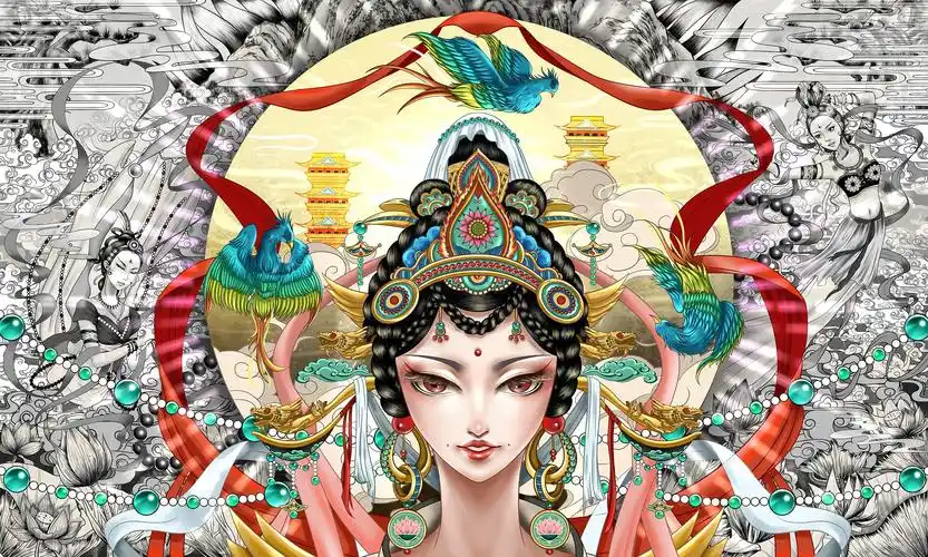 《肆荒》—神话主题古风插画