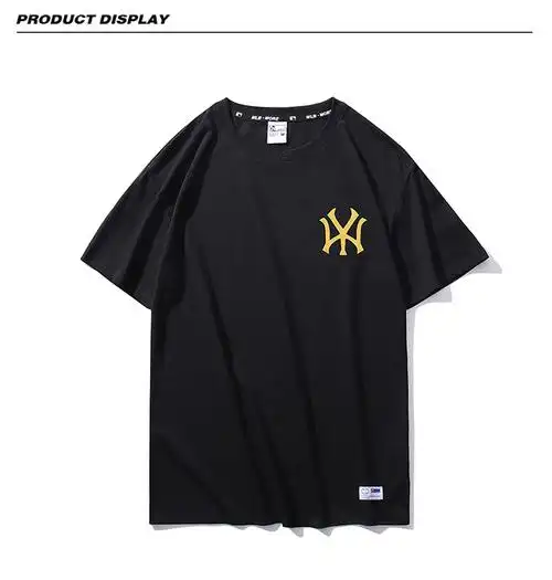 美国ny潮牌 男女t恤情侣短袖宽松半袖ny纽约洋基队潮牌夏季上衣棒球服
