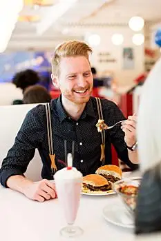 美国人吃饭图片