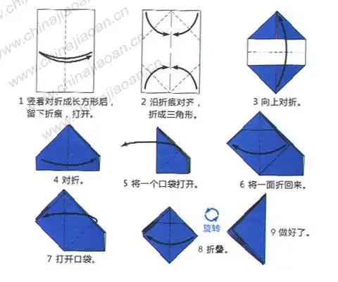 幼儿折纸教程:手枪