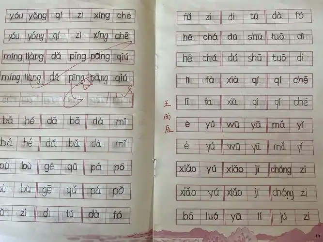 拼音综合练习(1)优秀作业及进步作业展