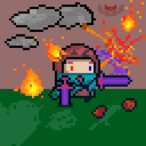 首页 元气骑士 第一个作品游侠斗恶龙(太俗了)大佬们可以给点建议喵