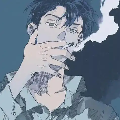 黑白头像男动漫抽烟头像欧美