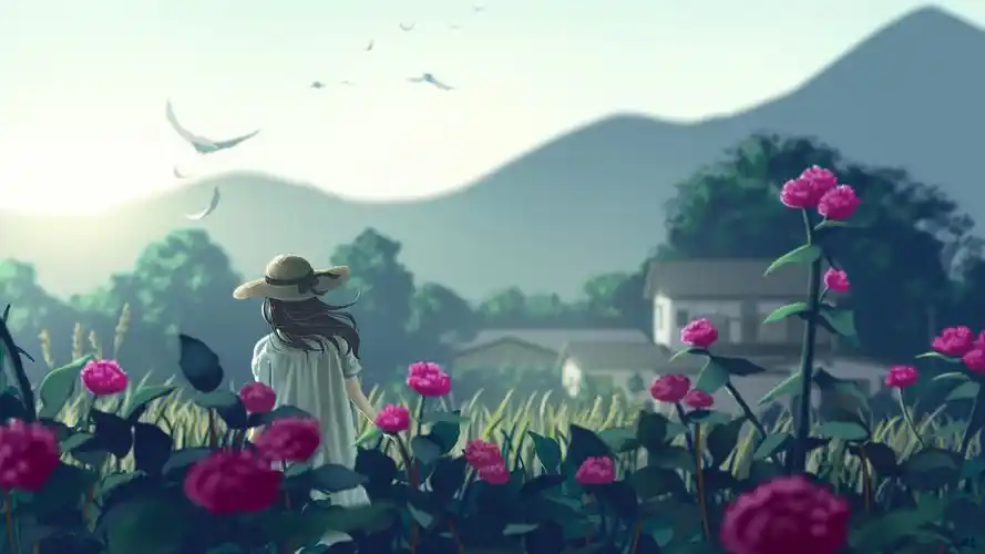 二次元唯美风景桌面壁纸-卡通动漫-壁纸下载-美桌网