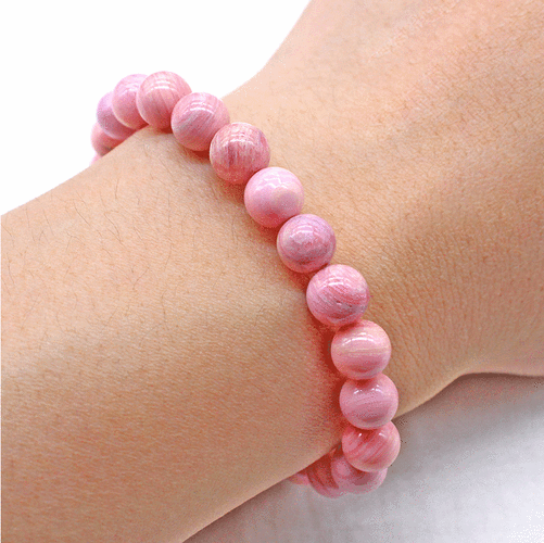 粉色女皇螺纹贝壳圆珠子可爱清新女情侣跨境简约手链礼品节日批发