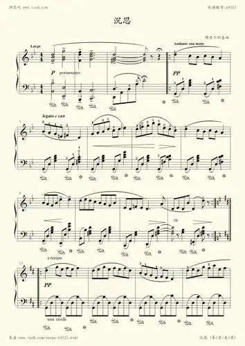 钢琴谱:39.高师钢基(二)沉思