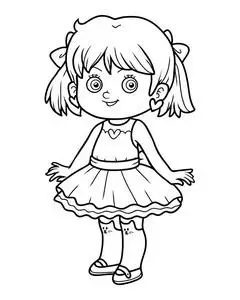 穿裙子的猫着色书,穿裙子的女孩照片