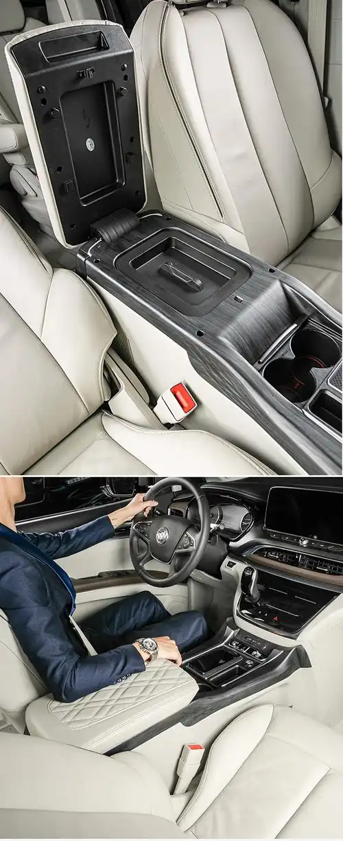 别克gl8扶手箱商务车gl8es陆尊653t车载冰箱652t改装中央储物盒 20款