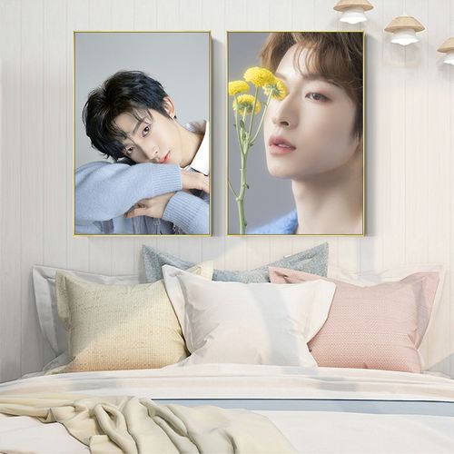 明星偶像into1刘宇 diy数字油画手绘填色家居客厅酒店装饰挂画