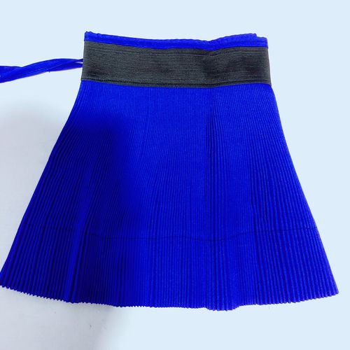 小孩苗族蓝色裙子 短款 小女孩穿裙长一尺