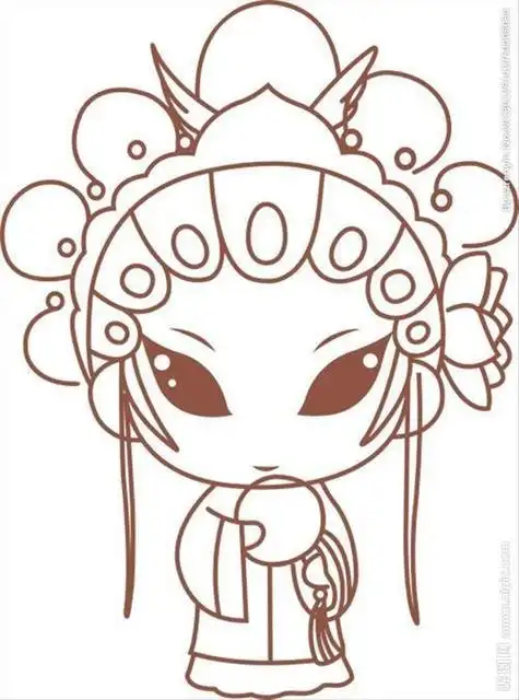 花旦的简笔画画法戏曲人物花旦简笔画京剧花旦的简笔画京剧花旦简笔画