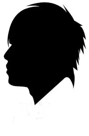 周杰伦的白底黑色侧脸qq头像