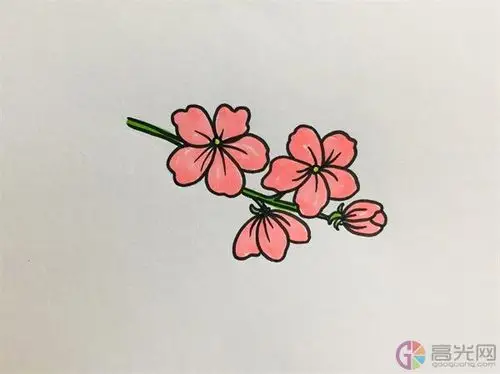 桃花简笔画