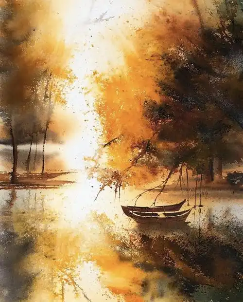 超美的水彩风景画,简直就是人间仙境