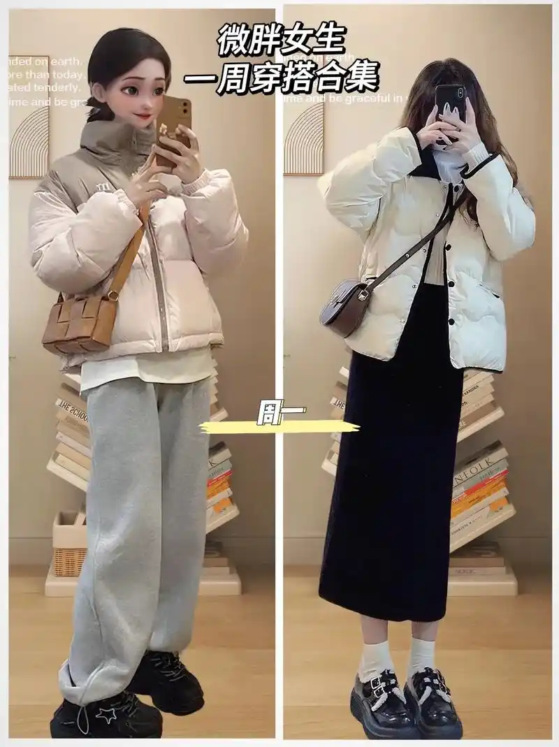 158微胖女孩秋季穿搭推荐