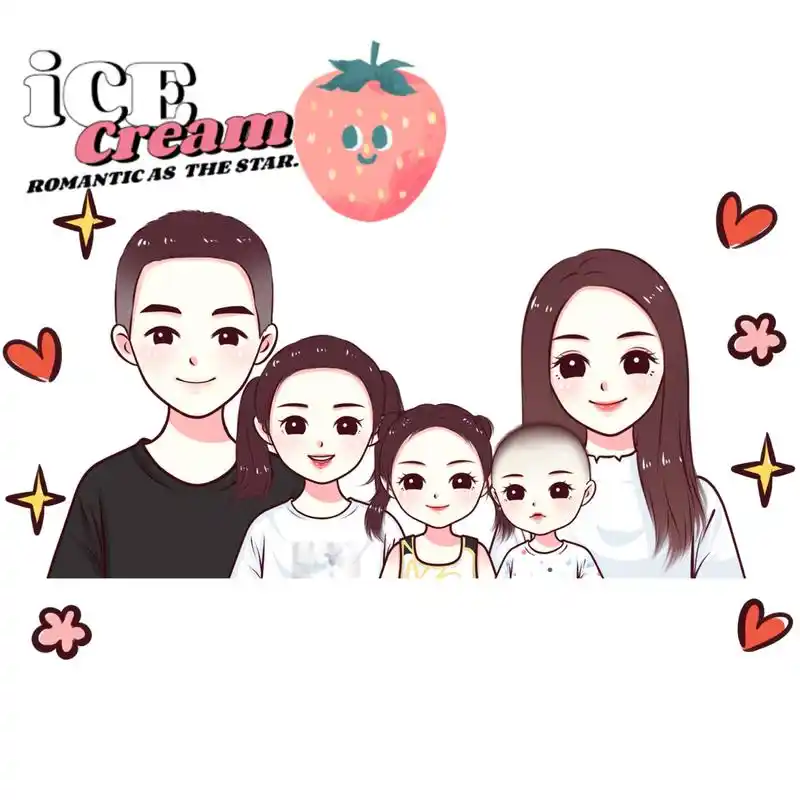 一家五口头像,精致唯美全家福图片 好多小姐姐都在问的一家五口头像