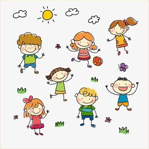 卡通人物简笔画大全超可爱的小朋友简笔画画画的小女孩简笔画彩色图片