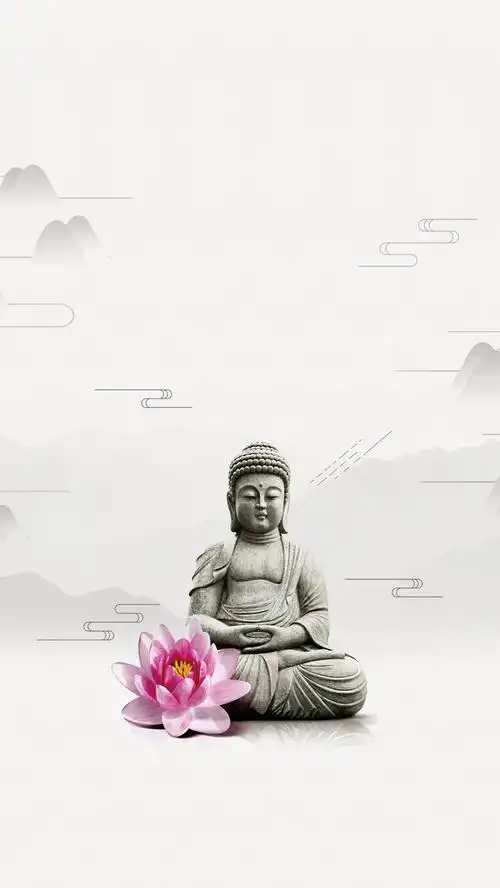 中国风佛文化h5背景素材