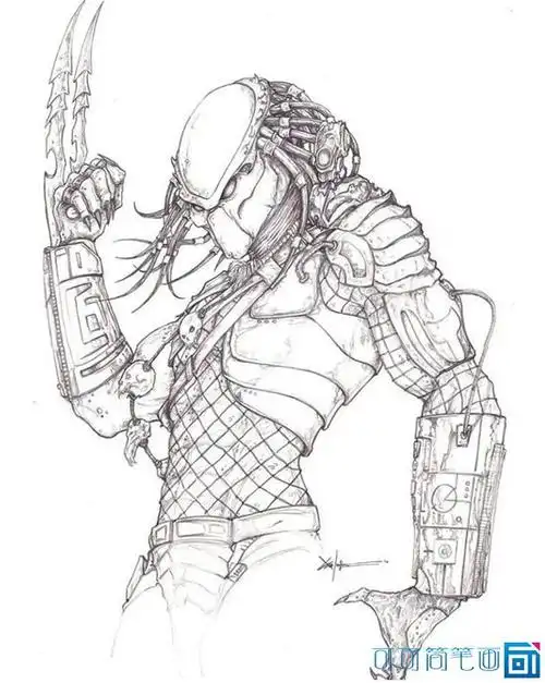 铁血战士简笔画 铁血战士简笔画图