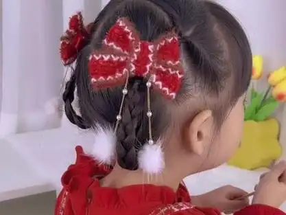 新年发型 #三岁宝宝编发 #小女孩头饰发饰推荐 #宝宝淑女的发型扎法